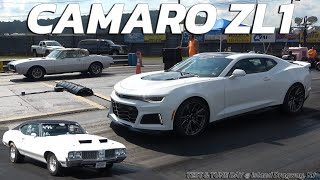 Camaro ZL1 vs Camaro amp Oldsmobile 442  Island dragway [upl. by Notfol]