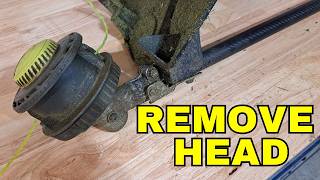 How to Remove Head from Ryobi 40V Weed Eater [upl. by Meraree]