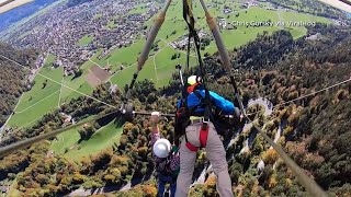 Video shows tourist clinging for life onto hang glider in Switzerland [upl. by Ahsein684]