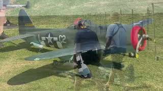 P47 Blackhorse crash met saito FG60R3 [upl. by Eellah]