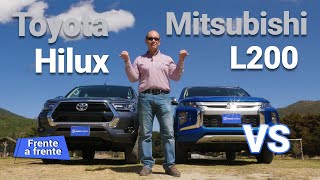 Mitsubishi L200 VS Toyota Hilux 2021  Dos pickups guerreras ¿Cuál es la mejor  Autocosmos [upl. by Maryly]