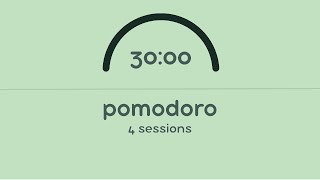 POMODORO  Study Timer 4x30 Min  Brown Noise [upl. by Orit]