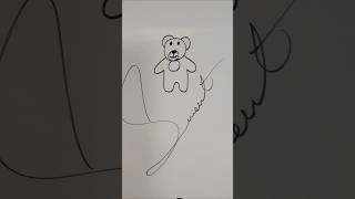 Draw a easy bear 🐻 Drawing shorts pencildrawing unfreezmyaccout [upl. by Publius]