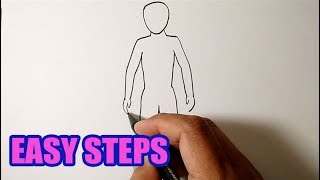 How to draw a person  EASY TO FOLLOW [upl. by Ymij]