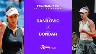 Olga Danilovic vs Anna Bondar  2024 Iasi Quarterfinal  WTA Match Highlights [upl. by Atteloc406]