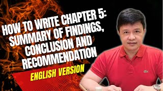 How to Write Chapter 5  Summary of Findings Conclusion and Recommendation PPT [upl. by Simaj]