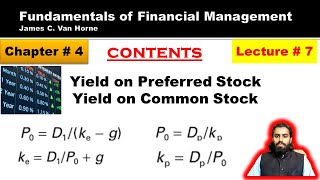 yield on preferred and common stock Chapter 4 financialmanagement jameshorner stockvaluation [upl. by Notecnirp494]