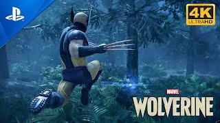 Marvels Wolverine Ps5 Exclusive Gameplay  Wolverine Original Voice revealed  4K Ultra HD Gameplay [upl. by Aissatsan164]