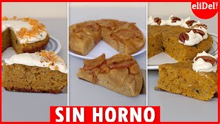 3 Tortas SIN HORNO para VENDER Manzana Calabaza y Zanahoria EMPRENDE desde CASA elideli [upl. by Luanni]