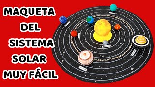 COMO HACER UNA MAQUETA DEL SISTEMA SOLAR CON MOVIMIENTO [upl. by Takken]