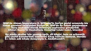 AHMET RASİM Türk yazar gazeteci tarihçi milletvekili Ölümünün 92 Yılında özlemle anıyoruz [upl. by Olegnaleahcim]