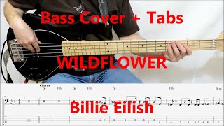 Billie Eilish  Wildflower BASS COVER TABS preview [upl. by Aneahs667]