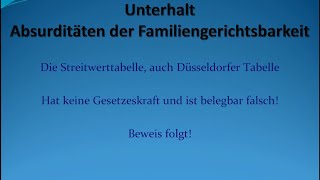 Unterhalt Kindesunterhalt Düsseldorfer Tabelle widerlegt Lösung I KGPG [upl. by Enialehs414]