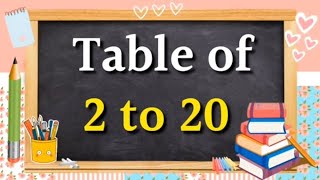 table 2 to 20table [upl. by Lalad]