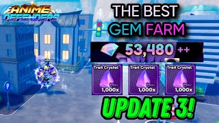 FASTEST GEM FARM  Reroll Method In Anime Defenders Update 3 [upl. by Hunt]