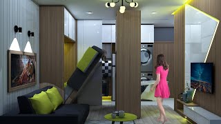 TINY APARTMENT 258sqft  24sqm MICRO APARTMENT TOUR   SPACE SAVING IDEAS  NOTHING TOO SMALL [upl. by Shear]