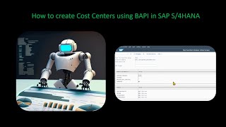 How to create a COST CENTER with BAPI in SAP S4HANA [upl. by Siouxie]