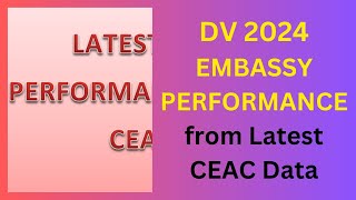 DV 2024 Embassy Performance from Latest CEAC Data [upl. by Anewor400]