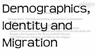 Demographics Identity and Migration  Revision for GCSE Citizenship [upl. by Orran]