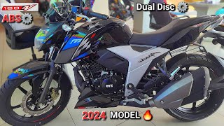 FINALLY 2024 TVS Apache RTR 160 4V Black EDITION NEW BS7 Model Onroad Price With Full Detail Review [upl. by Ratcliffe40]