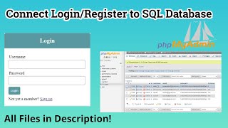 How to Connect Login Page with SQL Database in php  phpmyadmin [upl. by Olra]