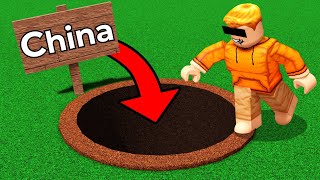 ROBLOX DIG TO CHINA [upl. by Saimon462]