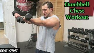 Intense 5 Minute Dumbbell Chest Workout [upl. by Ddene]