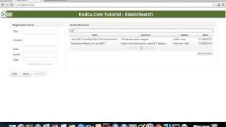 Java Web ApplicationsJSF 22 and ElasticSearch [upl. by Lisa]