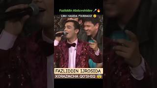 FAZLIDDINDAN XORAZMCHA QOSHIQ😨😳 youtube obunaboling video music top reels rek [upl. by Annayehc]