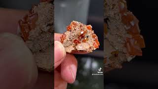 Red wulfenite from Xinjiang China mineral crystals minerals gemstone [upl. by Airtemad121]