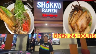 24 HOUR RAMEN HOUSE IN LAS VEGAS  SHOKKU RAMEN [upl. by Eceirahs]