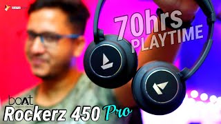 boAt Rockerz 450 Pro Bluetooth Headset with 70hrs Playtime  Review  HINDI  Data Dock [upl. by Assadah]