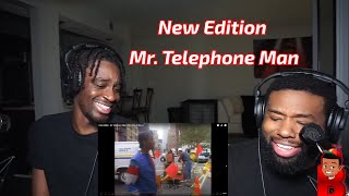 FIRST TIME reacting to New Edition  Mr Telephone Man  BabantheKidd Official Music Video [upl. by Aicilat]