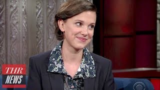 Millie Bobby Brown Chats Stranger Things Becoming a Teen Emmys on Late Show  THR News [upl. by Rosa]