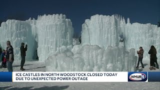 Ice Castles in North Woodstock closed due to power outage [upl. by Nazar]