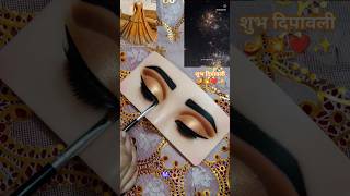 Diwali eye makeup look🪔💥✨ full cut crease step by step shorts eyemakeup dummy [upl. by Filler]