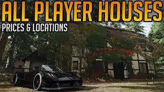 Forza Horizon 4 All 12 Buyable Houses amp Castles  Prices Locations amp Perks [upl. by Ahsinuq332]