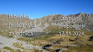 Jutarnja propovijed 17112024 [upl. by Beverlee]