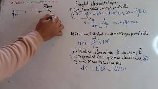 Electricite 1  électrostatique  potentiel électrostatique Partie 7 [upl. by Rusert]
