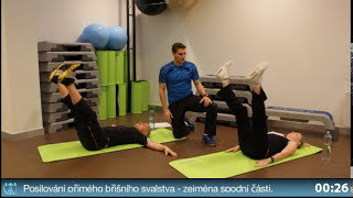 CVIČENÍ DOMA NA BŘICHO 3 ukázka z 2 Fitness videotreninku  posilování břicha [upl. by Eeldarb]