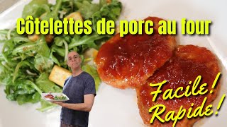 Côtelettes de porc au four Une recette simple et délicieuse vos enfants vont adorés [upl. by Esmerelda]