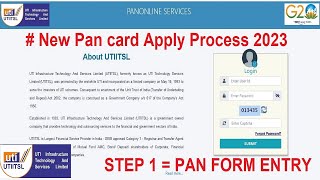 PAN FORM 49A NEW PAN APPLICATION PROCESS 2023 NEW PAN PSA PORTAL  UTI PSA PAN PORTAL  STEP 1 [upl. by Alessig]