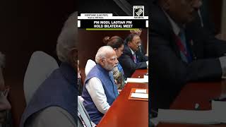 PM Modi holds bilateral meet with Laotian PM Sonexay Siphandone on sidelines of East Asia Summit [upl. by Grous]