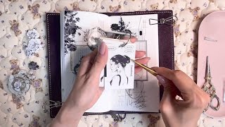 Diarium Black Theme journal scrapbooking 감성다꾸 asmr [upl. by Prue]