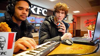 Making The HARDEST Beats Inside KFC [upl. by Melony]