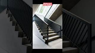 Modern Iron Stair Railing new design  fabrication homedecor stairdesign [upl. by Armanda]