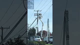 Cable Work on Falmouth Rd Barnstable MA polemounted polebuilding [upl. by Hepsoj302]