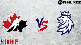 Kanada vs Česká Republika  Skupina B  NHL 22 IIHF junior  CZ Lets Play  PS5 [upl. by Assenab]