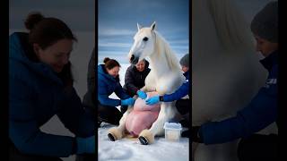 A touching story about a pregnant Siberian horse giving birth to a lovely foal with help from humans [upl. by Helbonnah]