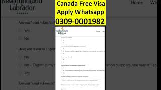 Canada Free Visa canadavirtualimmigration youtubeshort [upl. by Eittel]